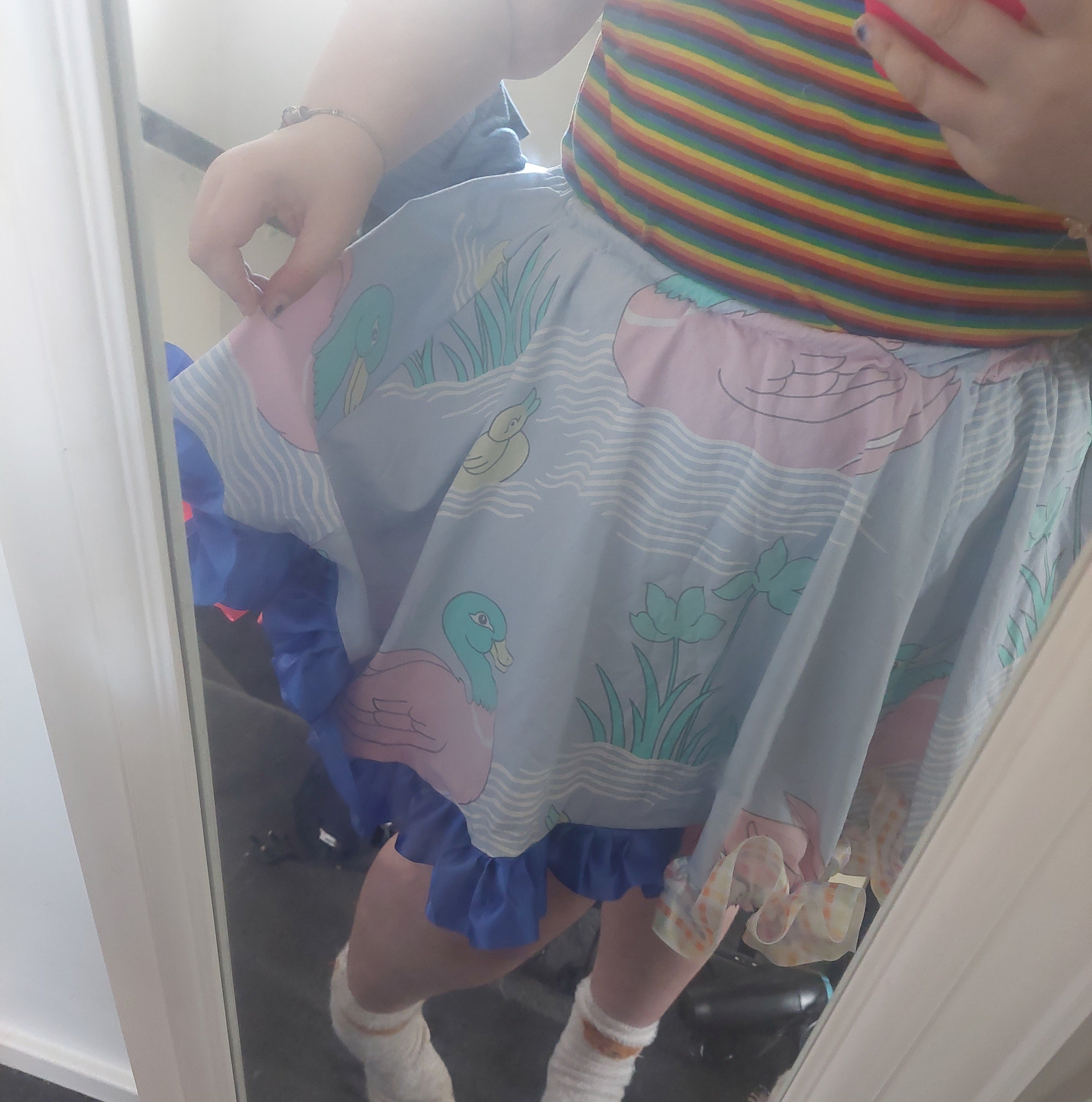 Upcycled Duck Circle skirt!