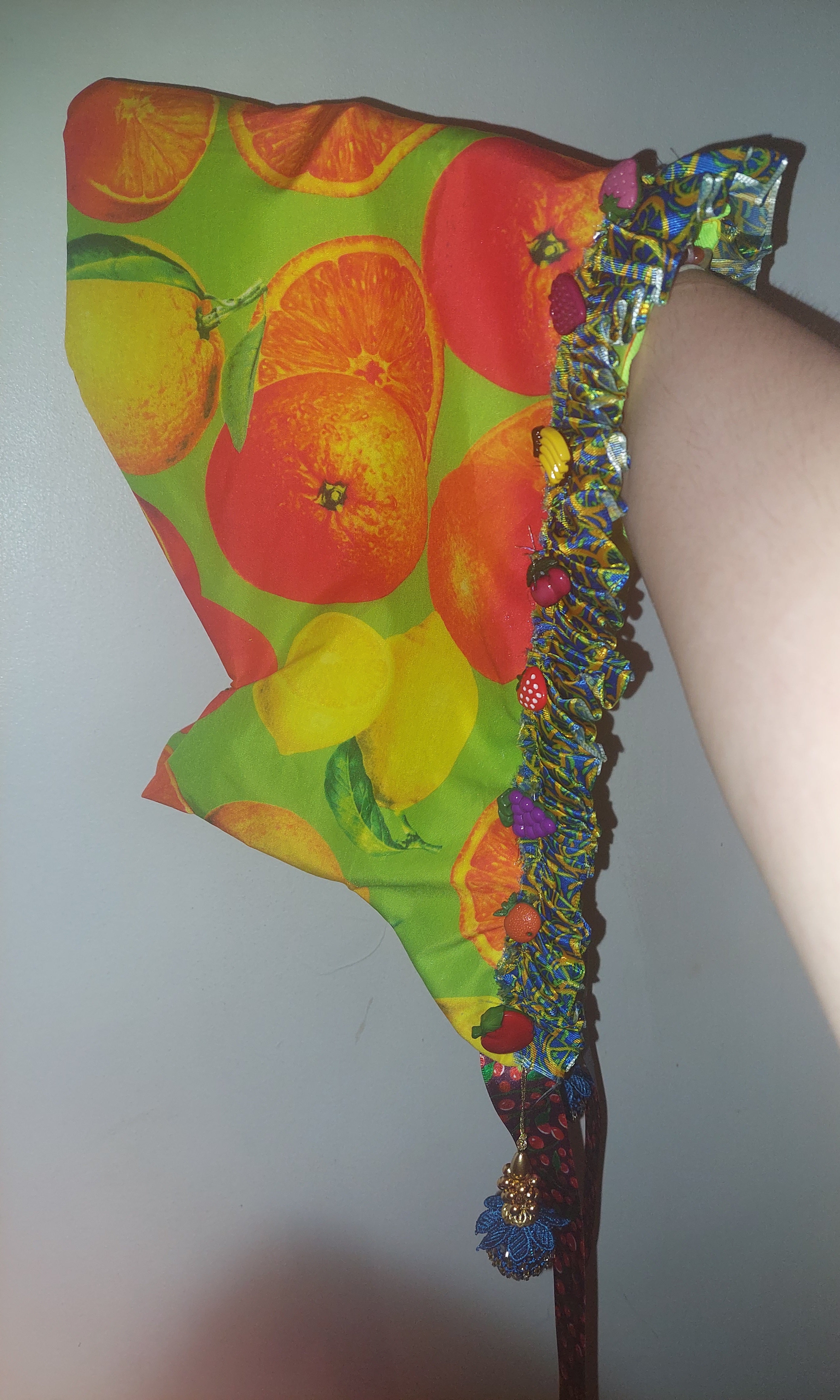 Handmade fruity bonnet!🍊🍋